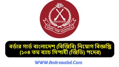 বর্ডার গার্ড বাংলাদেশ (বিজিবি) নিয়োগ বিজ্ঞপ্তি ২০২৫
