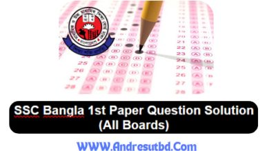 SSC Bangla 1st Paper Question Solution 2025 PDF (All Boards)